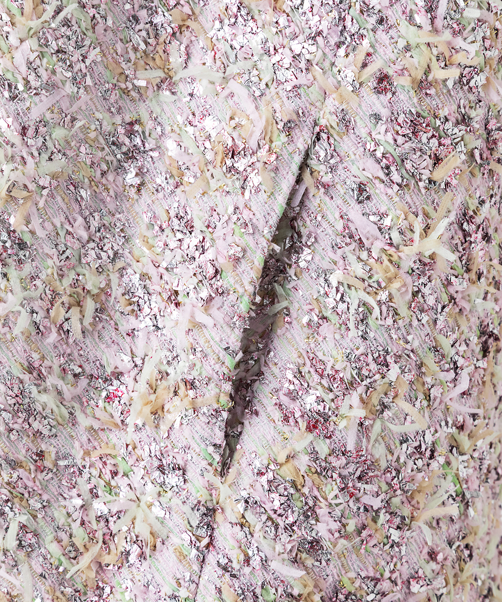 EAUVIRE リボンツイードジレ ピンク