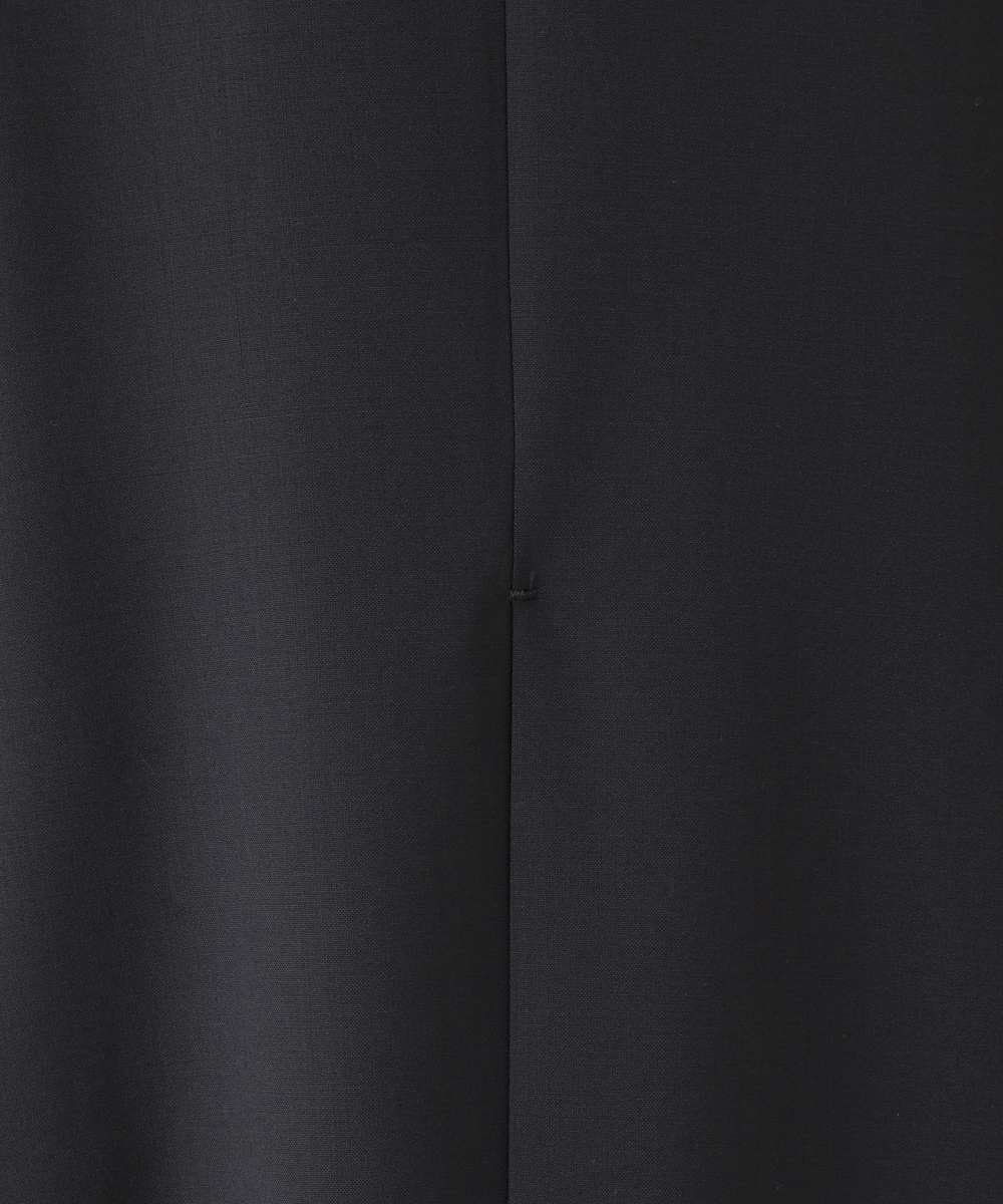 EAUVIRE サマーウールノーカラージャケット ブラック