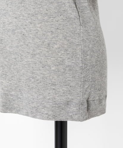 EAUVIRE コットンカシミヤタートルネックカットソー ライトグレー