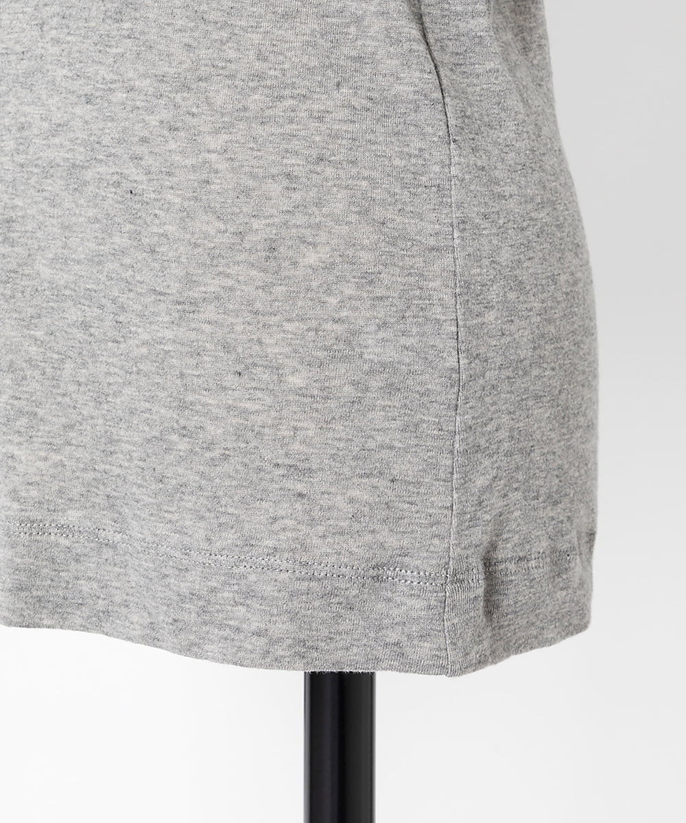 EAUVIRE コットンカシミヤタートルネックカットソー ライトグレー