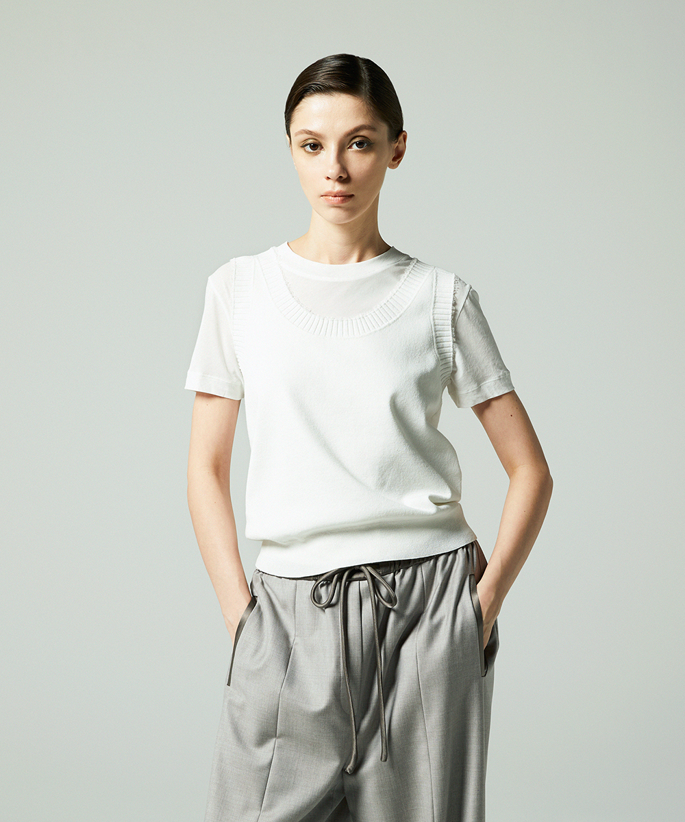 EAUVIRE コンパクトTシャツ ホワイト