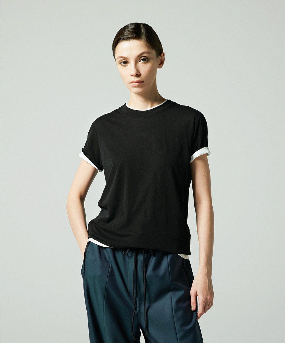 EAUVIRE コンパクトTシャツ ブラック