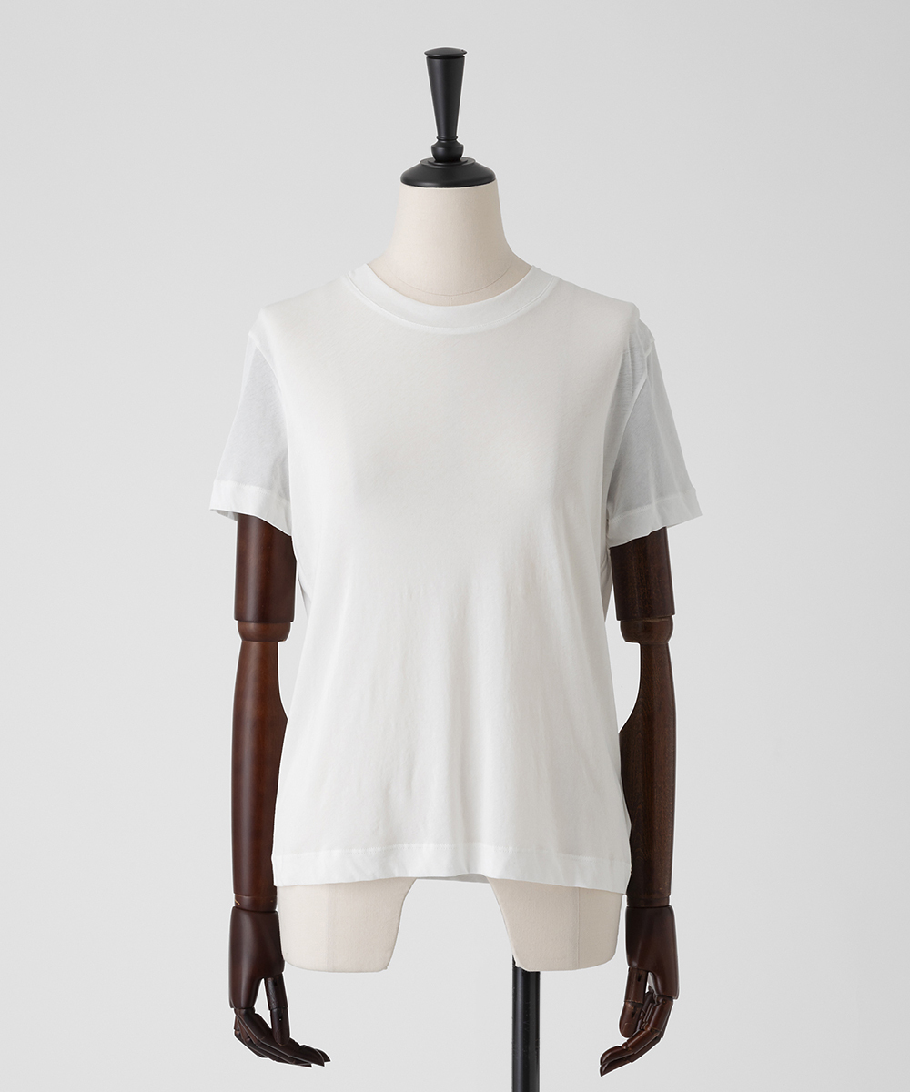 EAUVIRE シアーバイアスTシャツ ホワイト