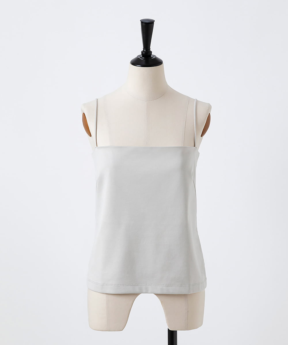 EAUVIRE ストレートチューブキャミソール ライトグレー