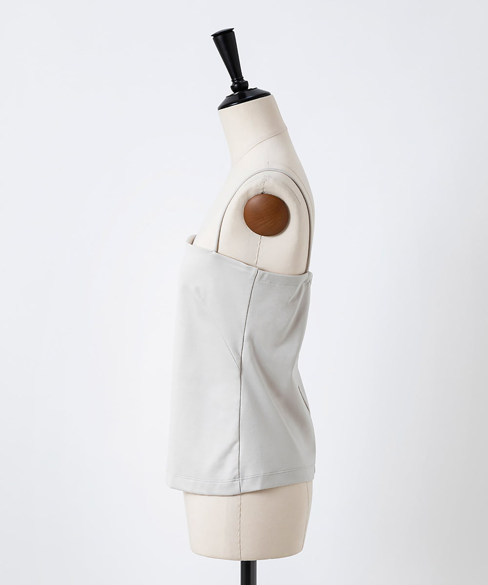 EAUVIRE ストレートチューブキャミソール ライトグレー