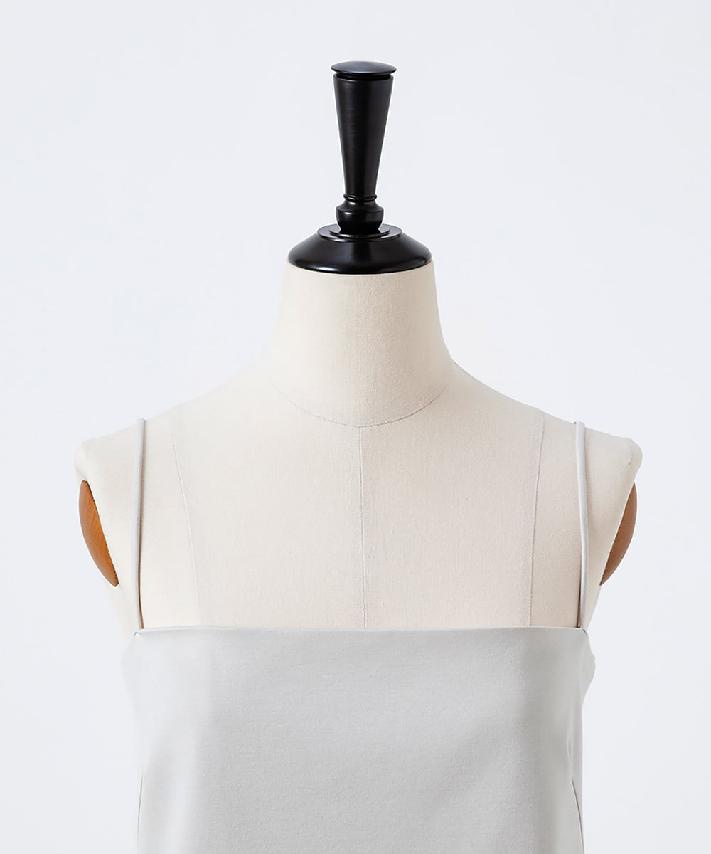 EAUVIRE ストレートチューブキャミソール ライトグレー