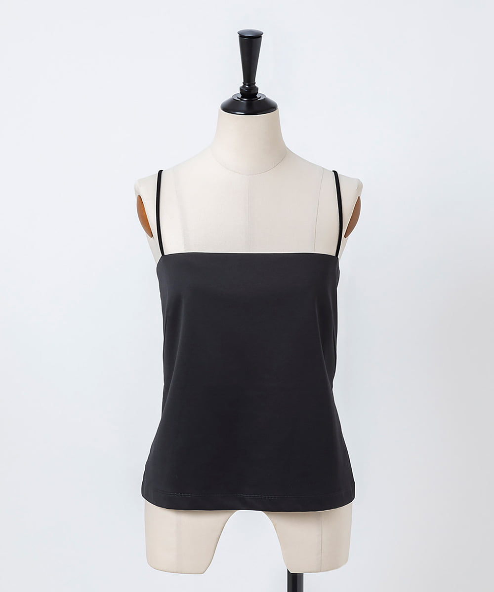 EAUVIRE ストレートチューブキャミソール ブラック