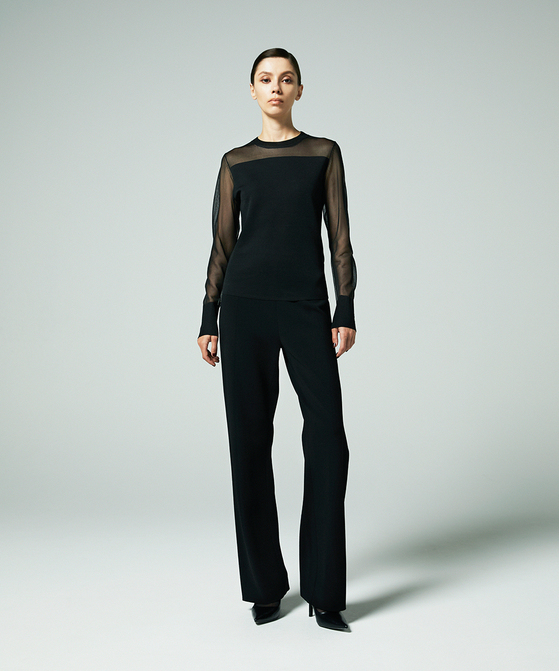 EAUVIRE シルエットパンツ カーキ