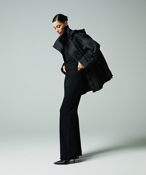 EAUVIRE シルエットパンツ カーキ