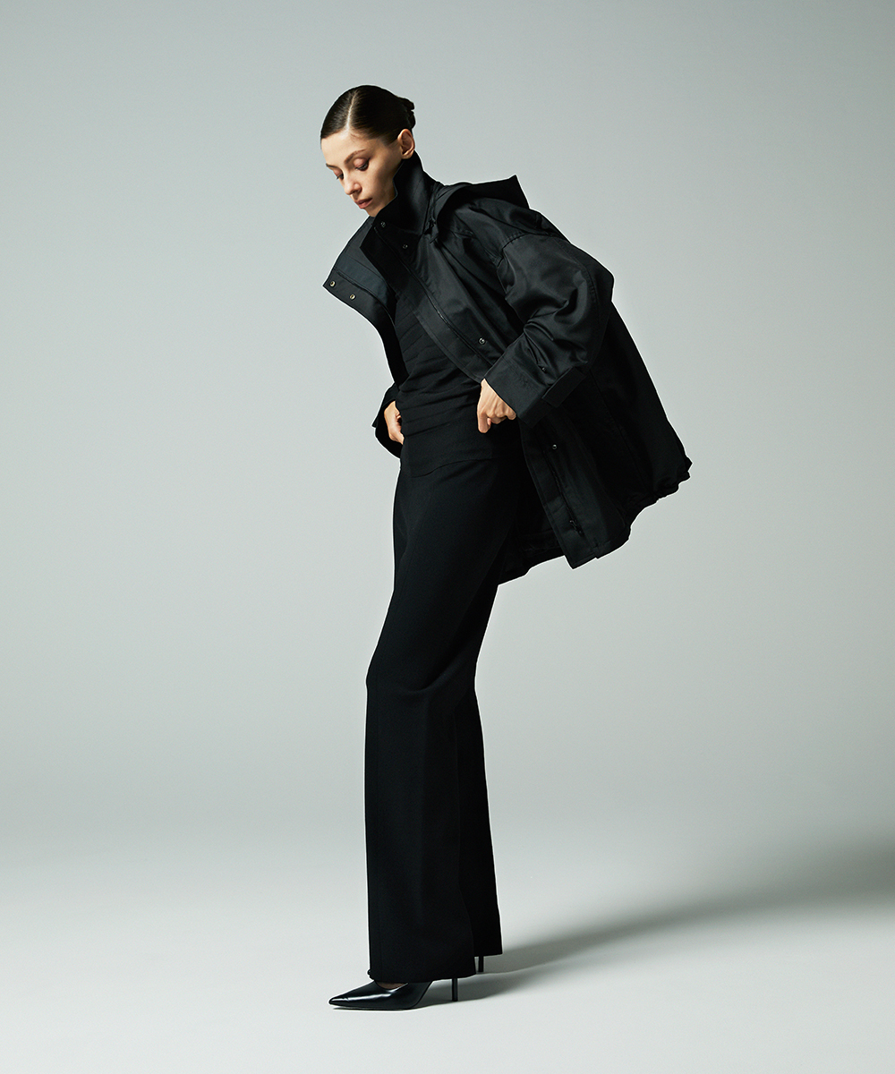 EAUVIRE シルエットパンツ カーキ