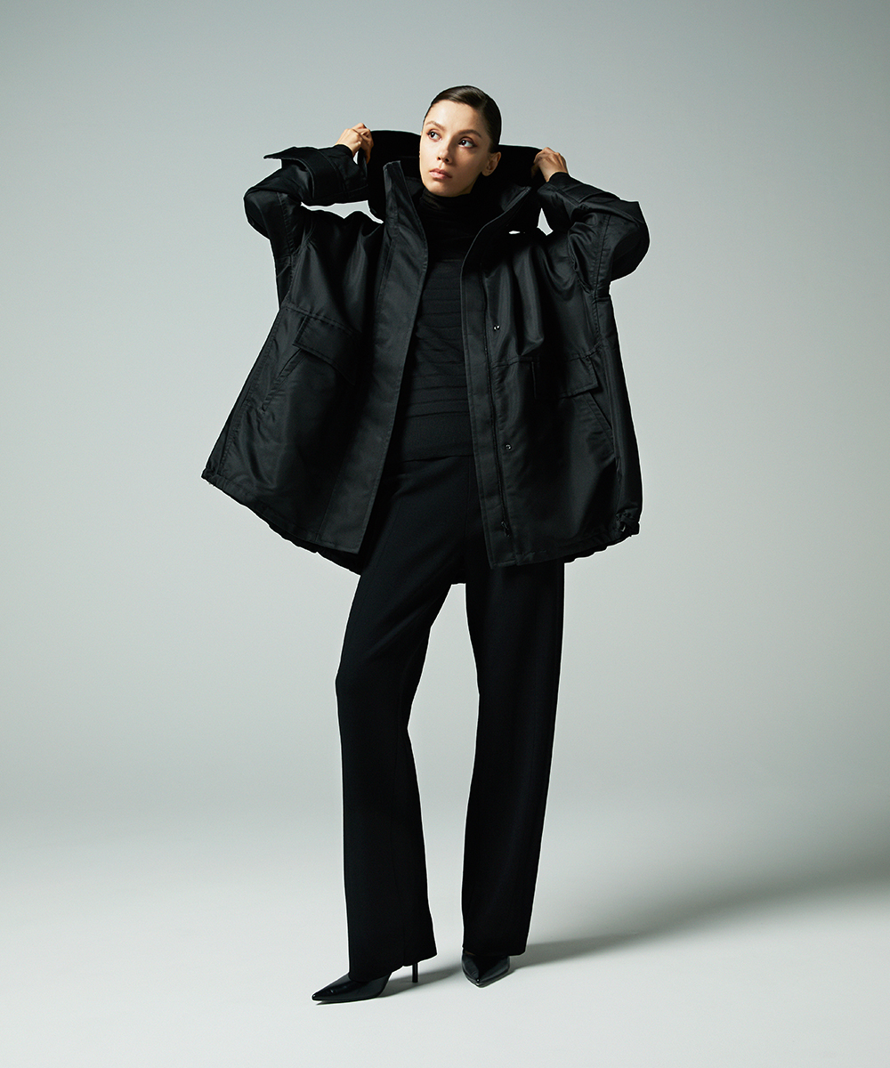 EAUVIRE シルエットパンツ カーキ