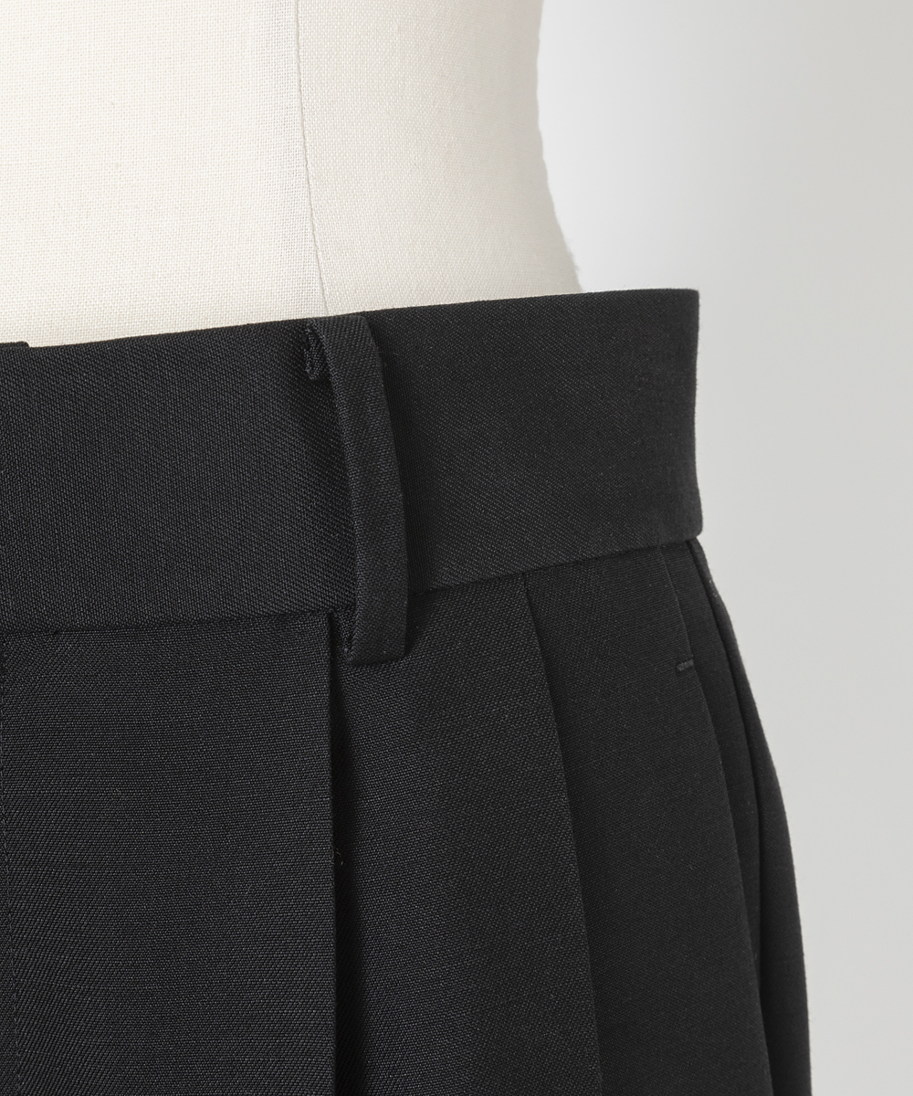EAUVIRE 2タックパンツ ブラック