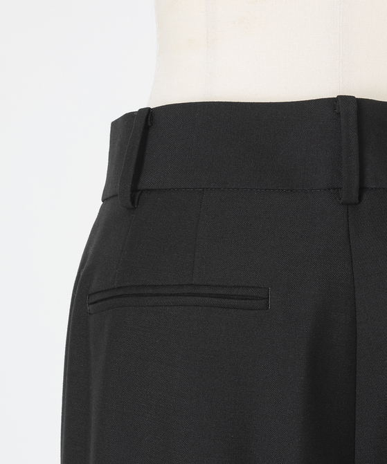 EAUVIRE 2タックパンツ ブラック