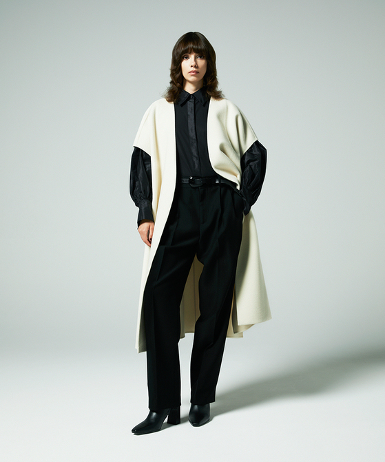 EAUVIRE 2タックパンツ ブラック