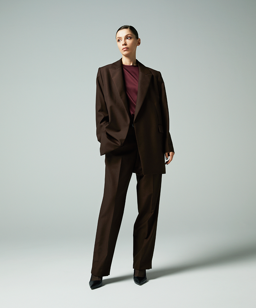 EAUVIRE 2タックパンツ ブラック