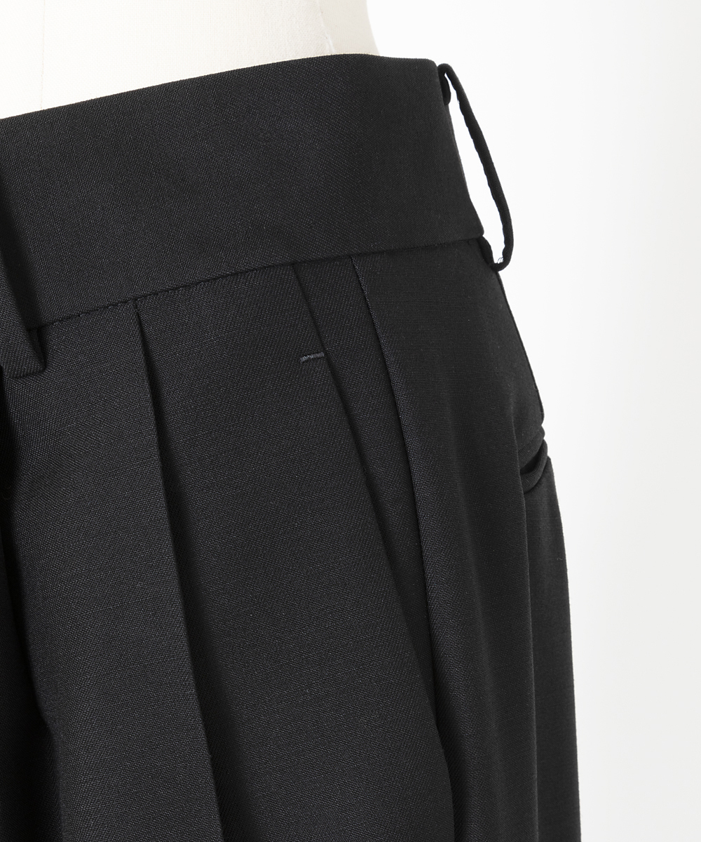 EAUVIRE 2タックパンツ ブラック