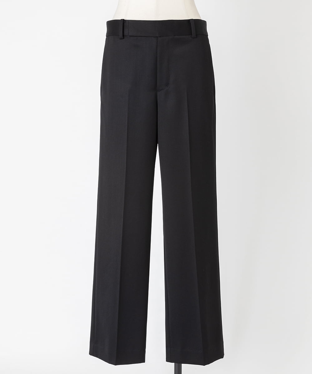 EAUVIRE ナローストレートパンツ ブラック