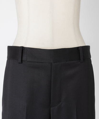 EAUVIRE ナローストレートパンツ ブラック