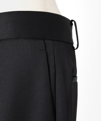 EAUVIRE ナローストレートパンツ ブラック
