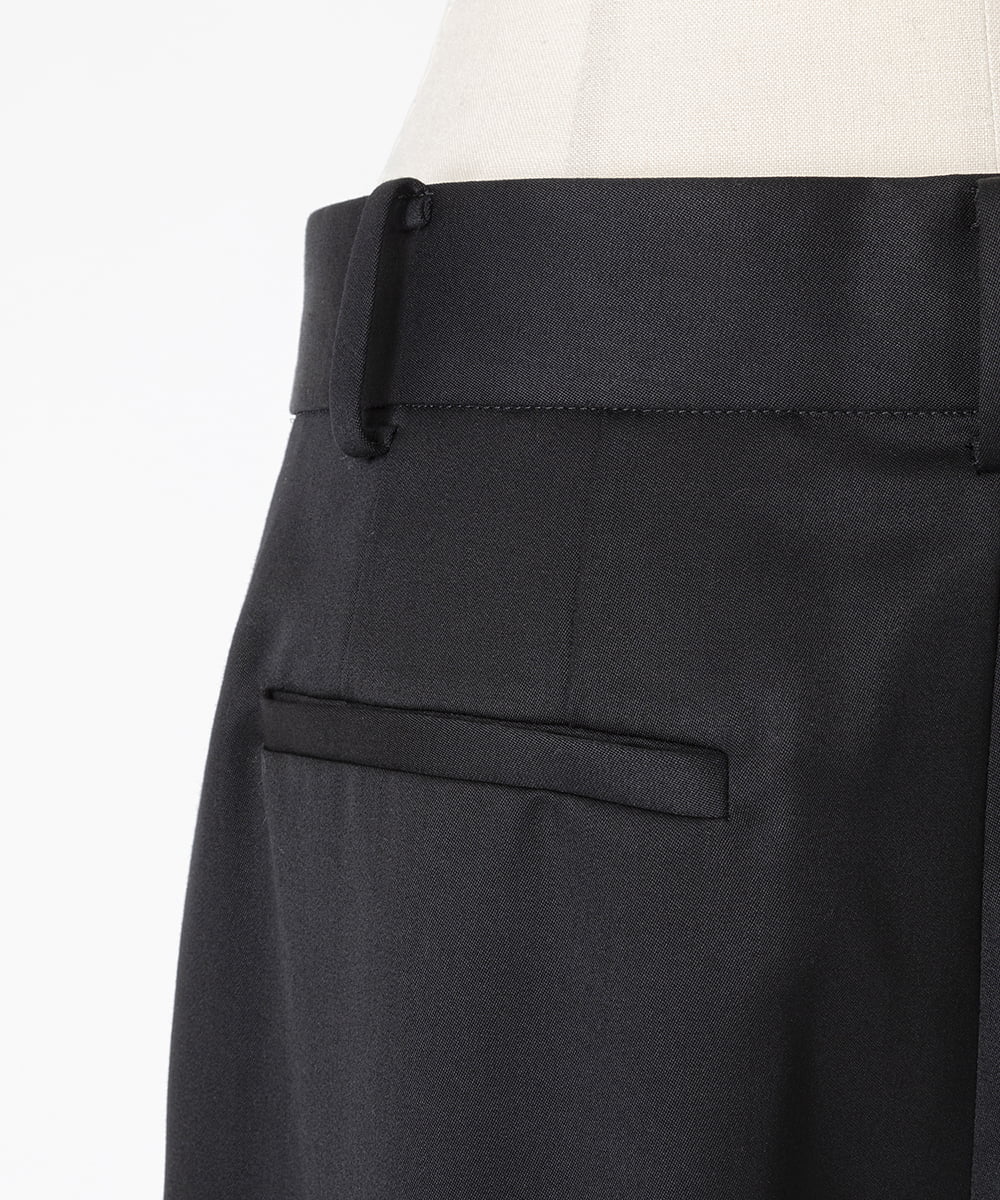 EAUVIRE ナローストレートパンツ ブラック