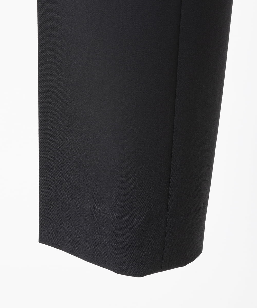 EAUVIRE ナローストレートパンツ ブラック