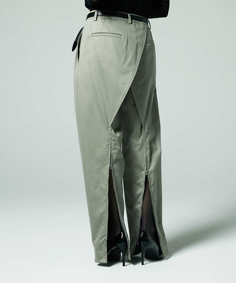 EAUVIRE クロスバックトラウザーズ ベージュ