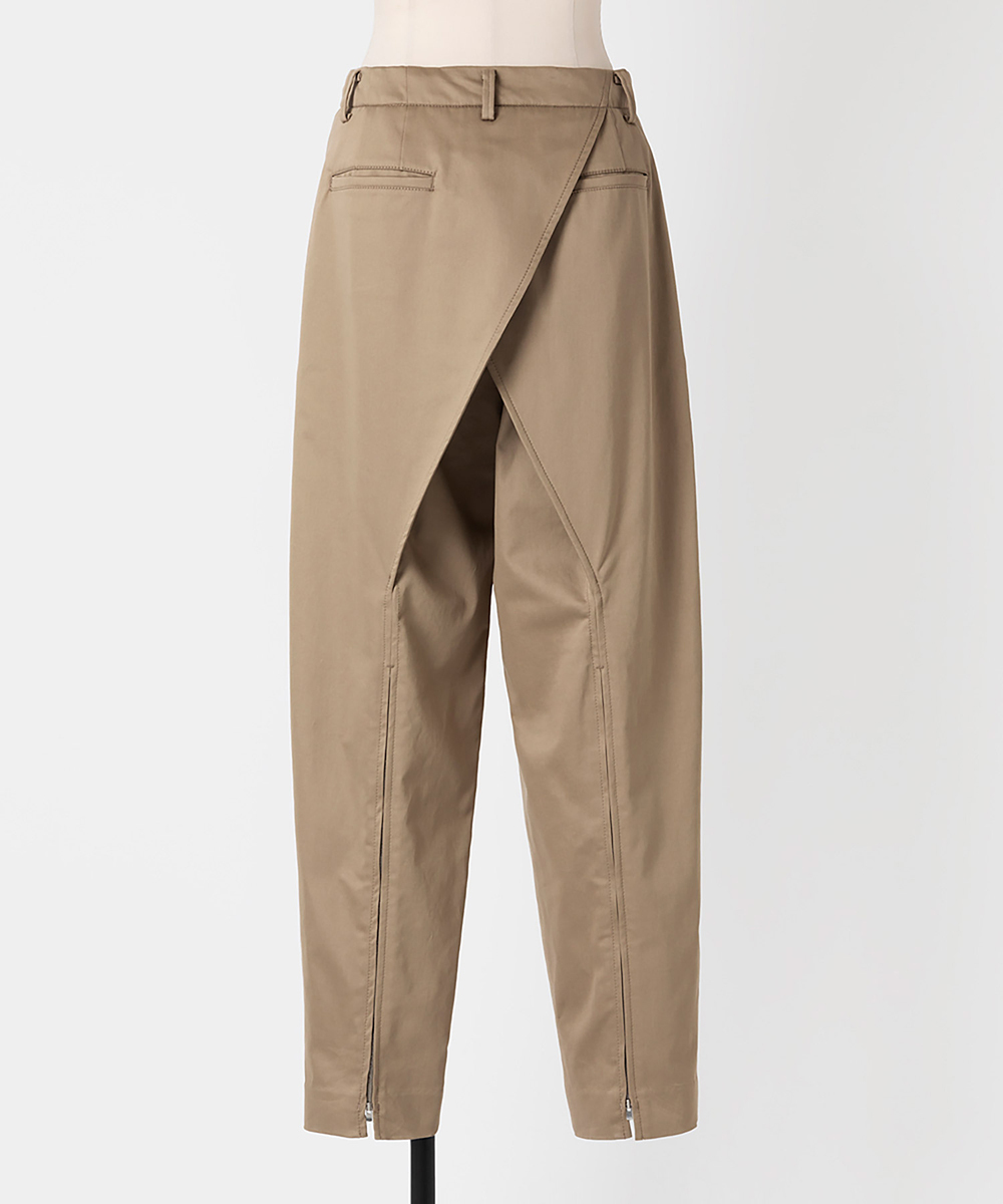 EAUVIRE クロスバックトラウザーズ ベージュ