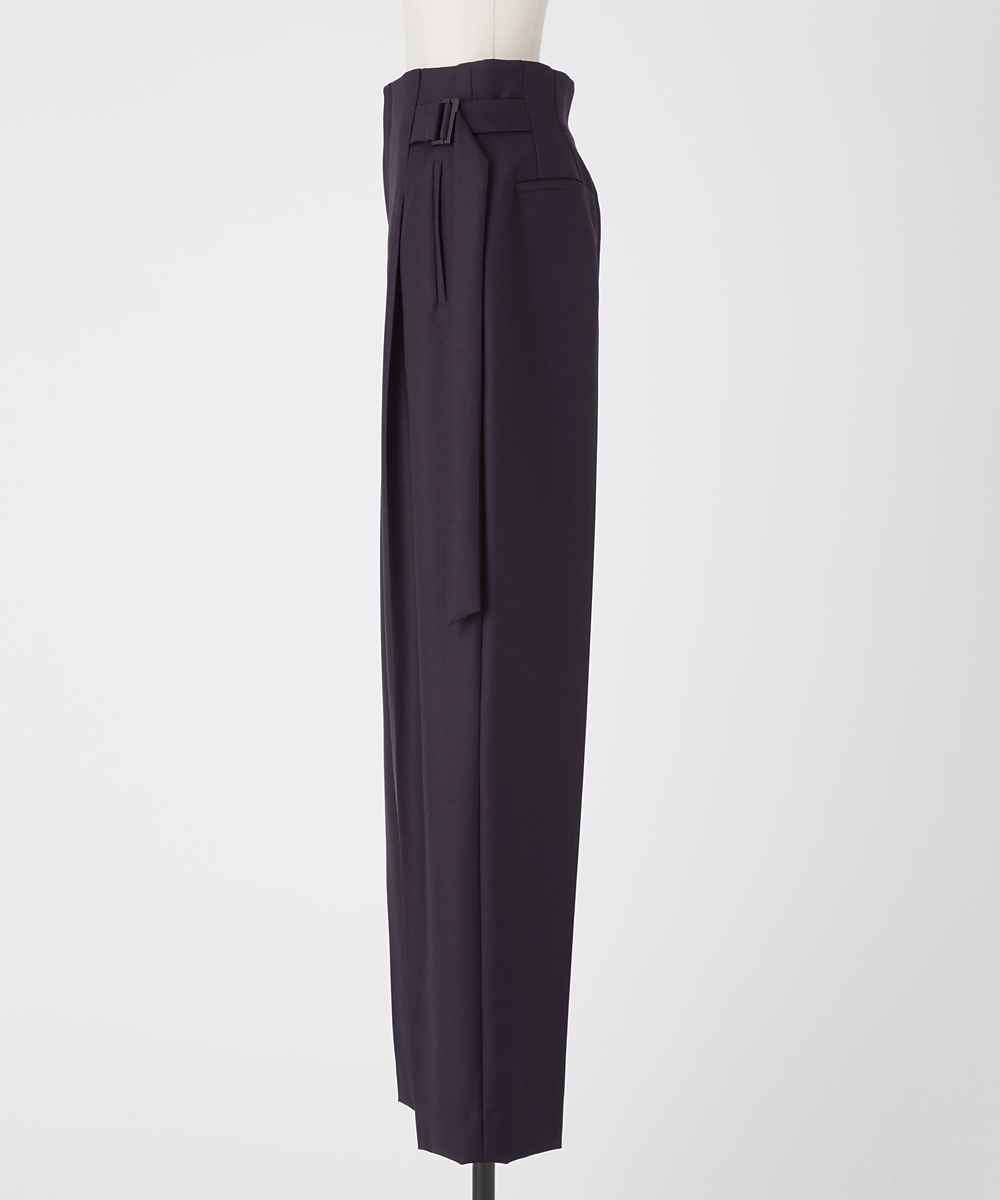 EAUVIRE キッドモヘアサイドベルトパンツ プラム