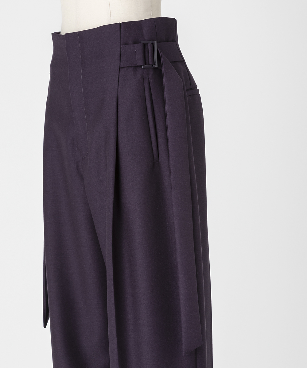 EAUVIRE キッドモヘアサイドベルトパンツ プラム