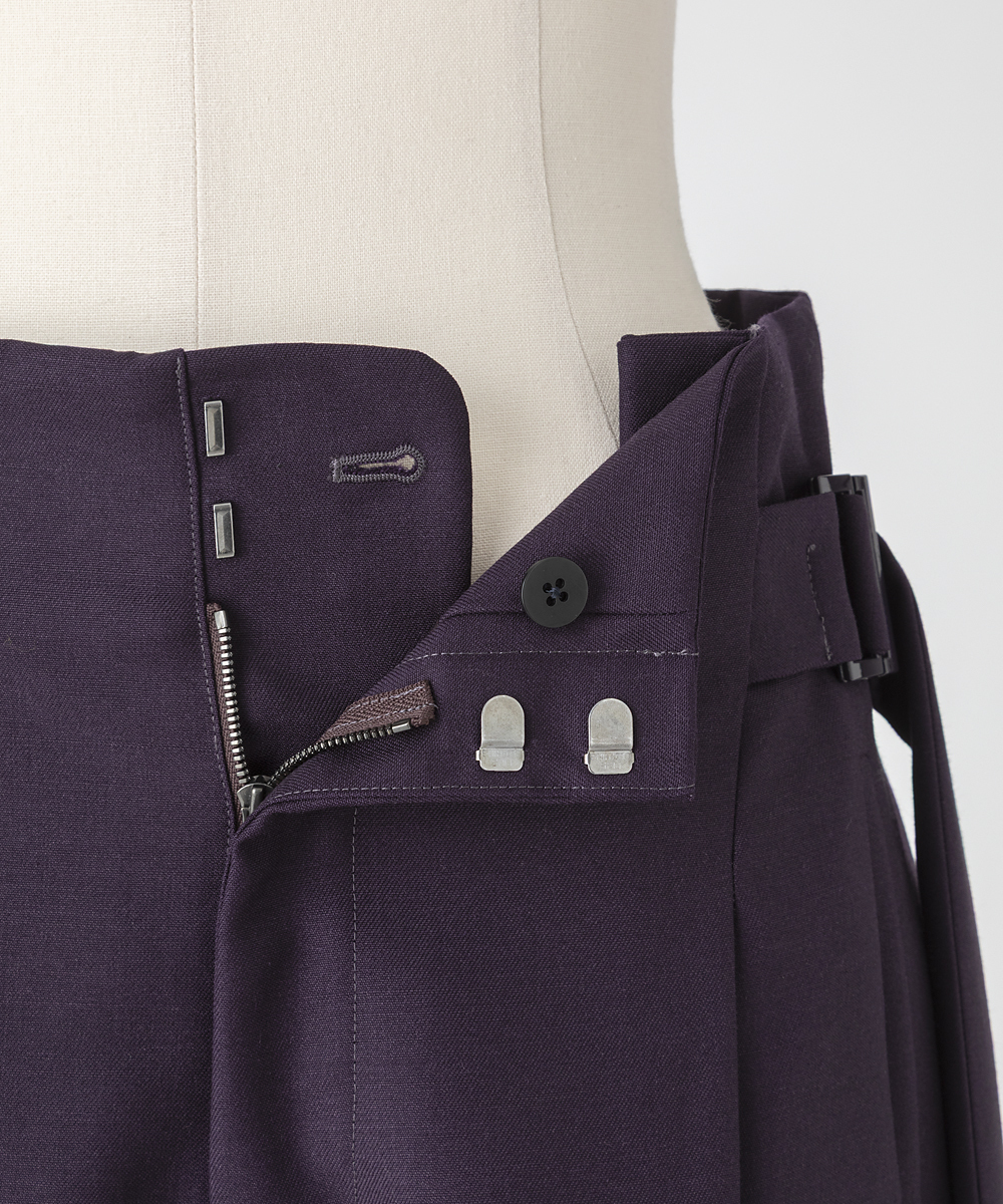 EAUVIRE キッドモヘアサイドベルトパンツ プラム