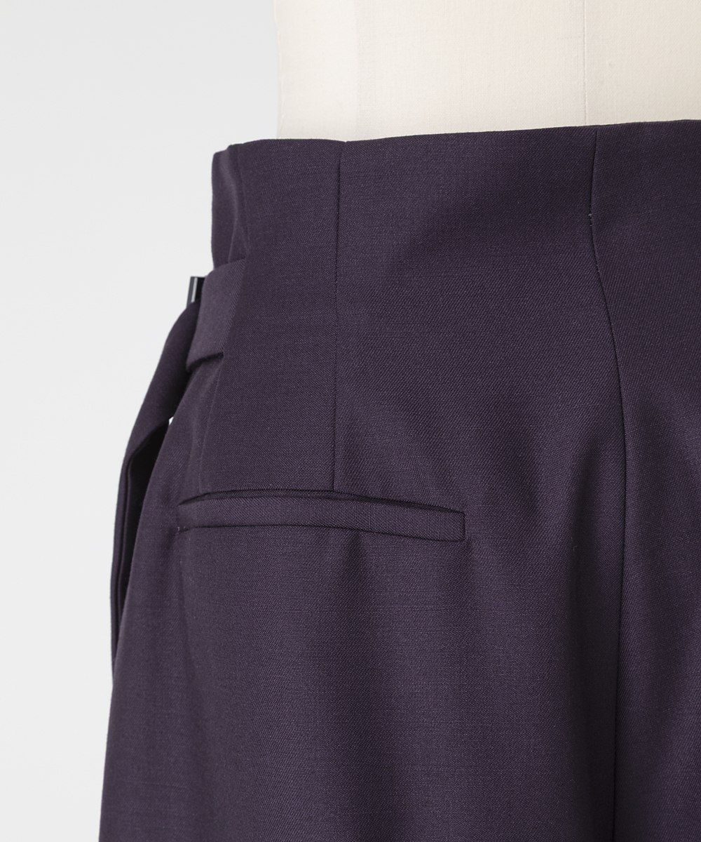 EAUVIRE キッドモヘアサイドベルトパンツ プラム