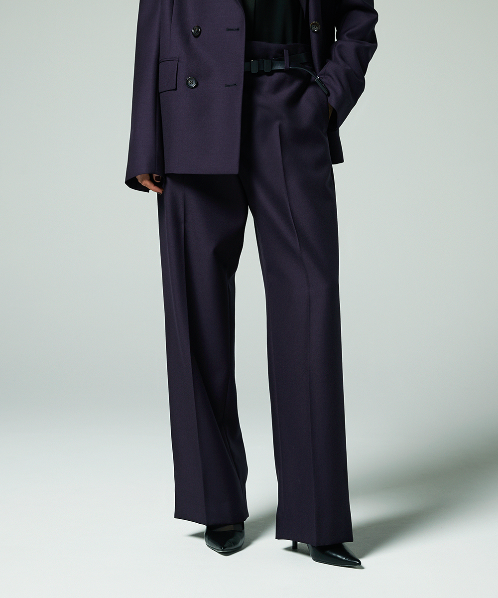 EAUVIRE キッドモヘアストレートパンツ プラム