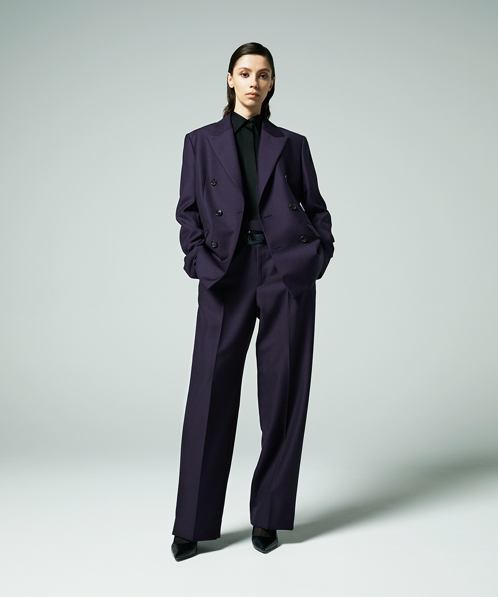 EAUVIRE キッドモヘアストレートパンツ プラム