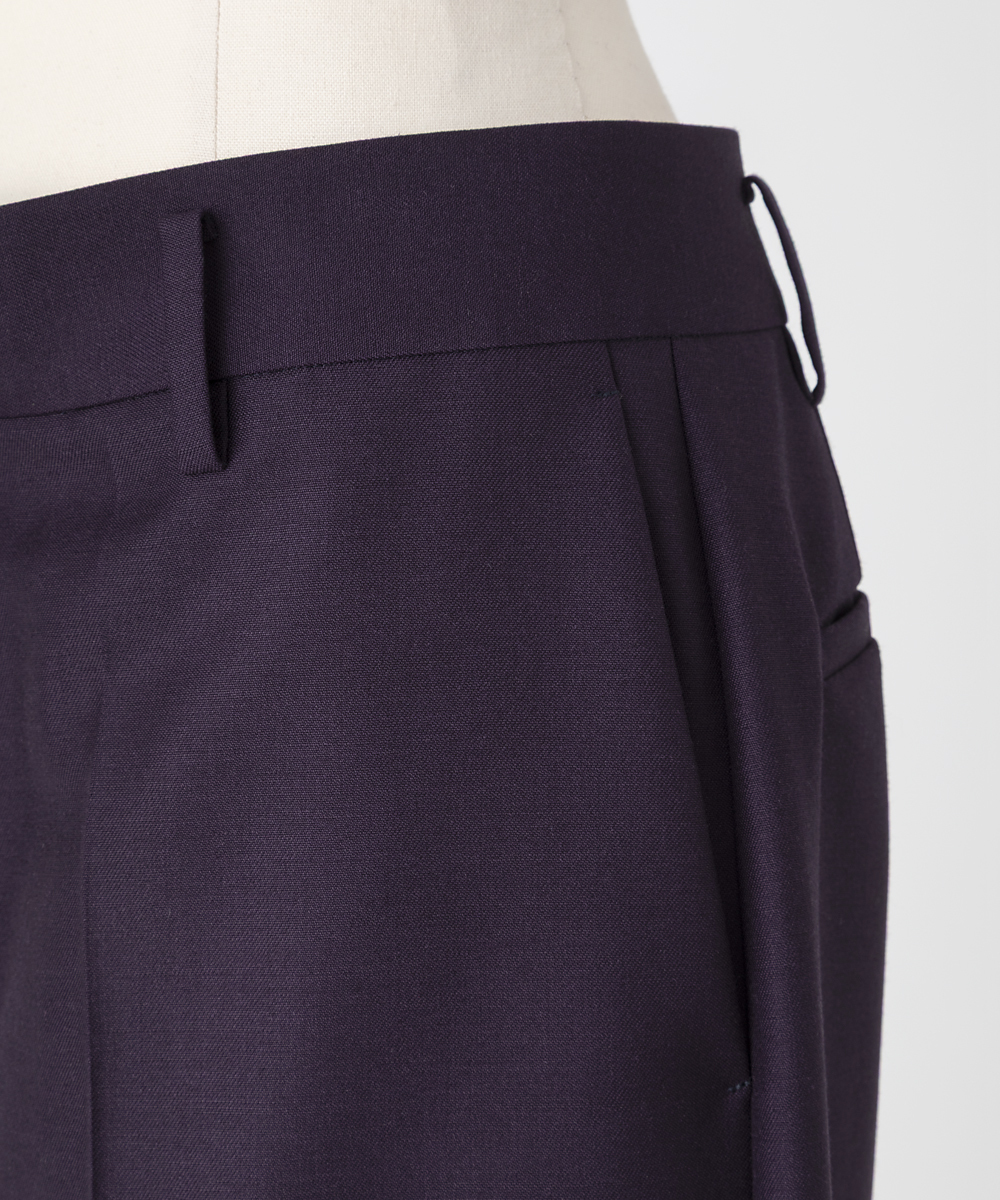 EAUVIRE キッドモヘアストレートパンツ プラム