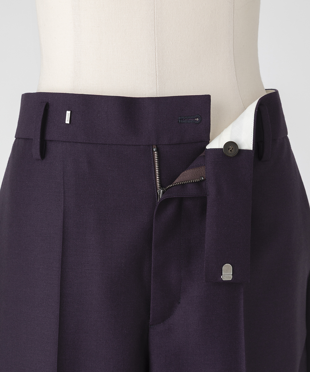 EAUVIRE キッドモヘアストレートパンツ プラム