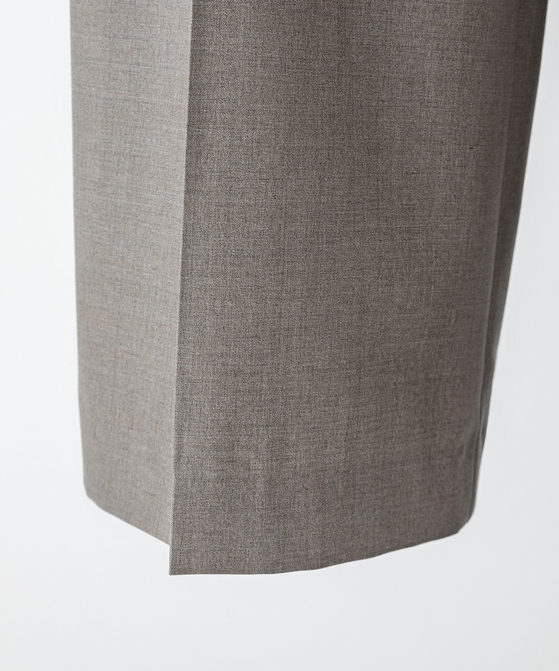 EAUVIRE 3タックワイドパンツ ブラウン