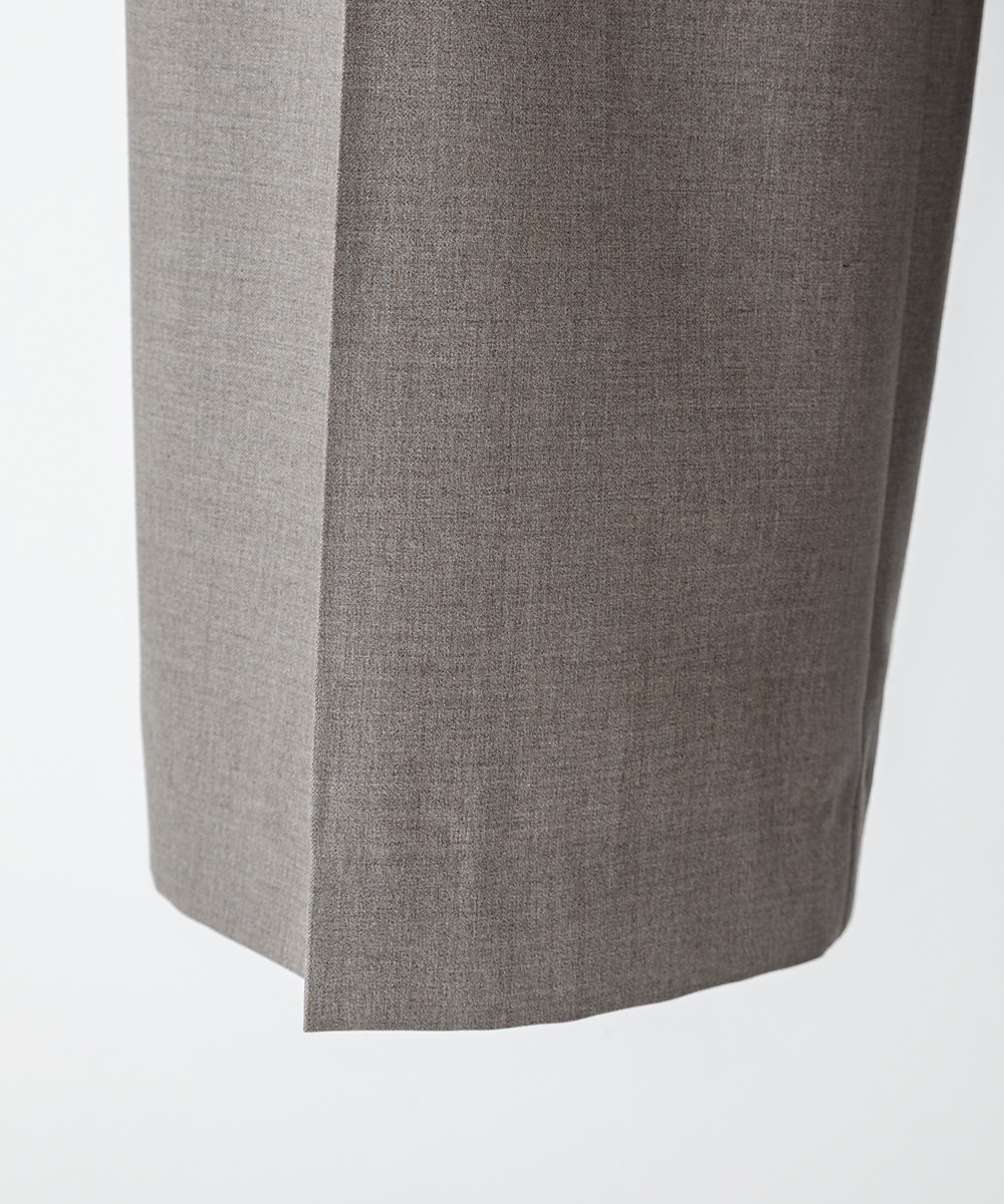 EAUVIRE 3タックワイドパンツ ブラウン