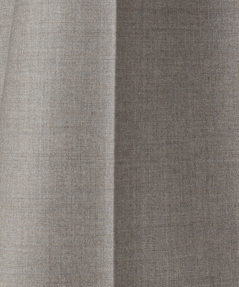 EAUVIRE 3タックワイドパンツ ブラウン