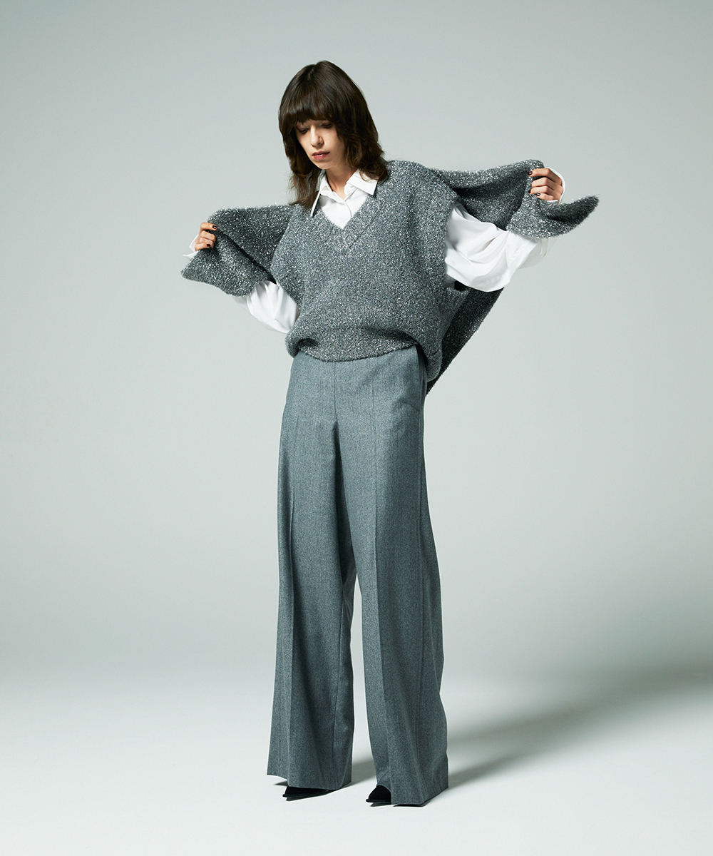 EAUVIRE フラノセーラーパンツ グレー