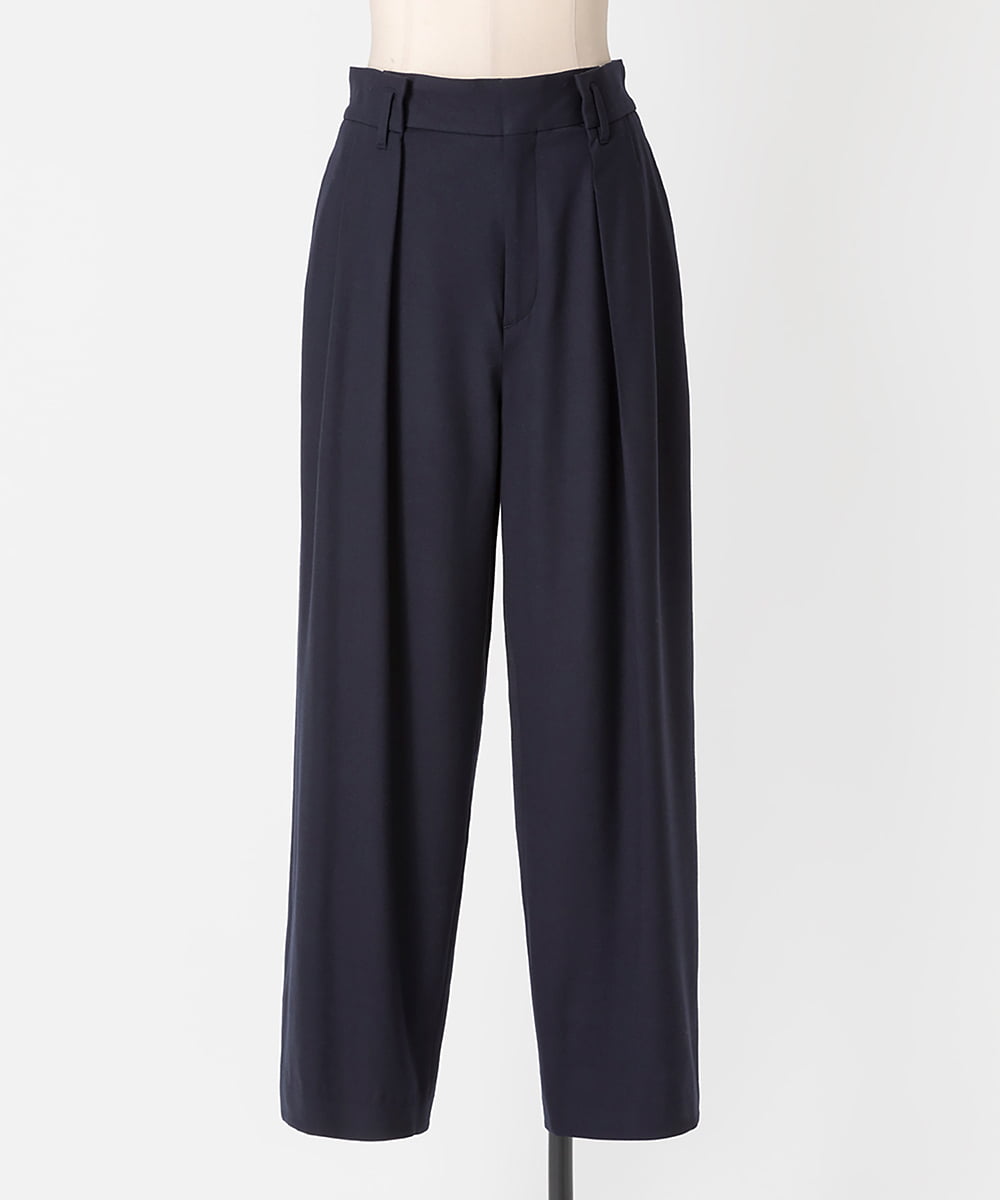 EAUVIRE ワイドテーパードパンツ ネイビー