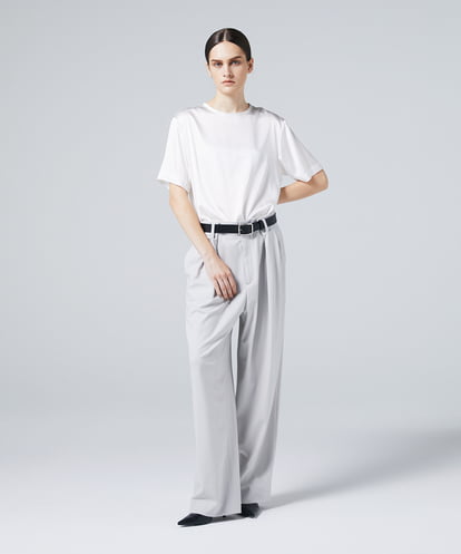 EAUVIRE ワイドテーパードパンツ ネイビー