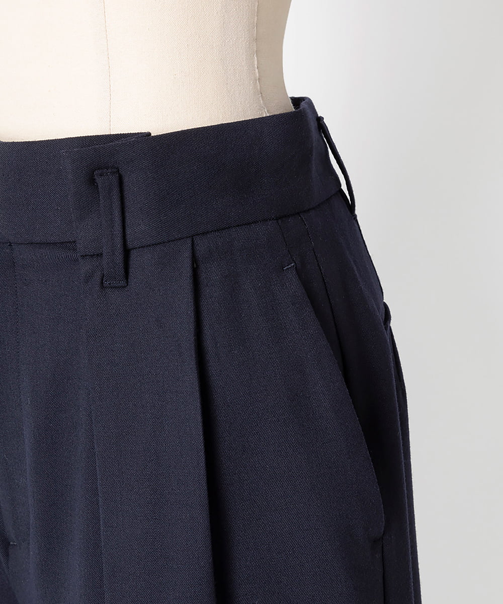 EAUVIRE ワイドテーパードパンツ ネイビー