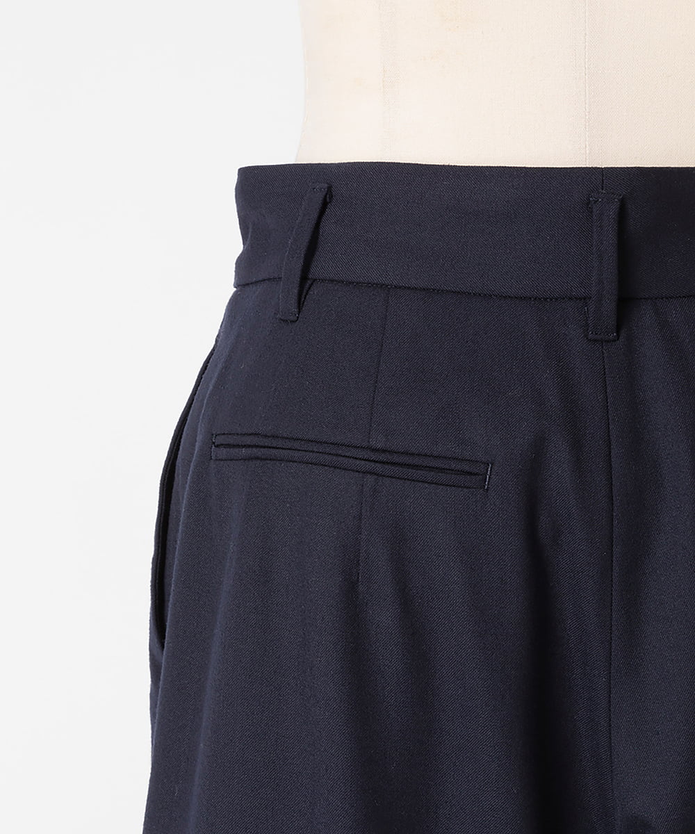 EAUVIRE ワイドテーパードパンツ ネイビー