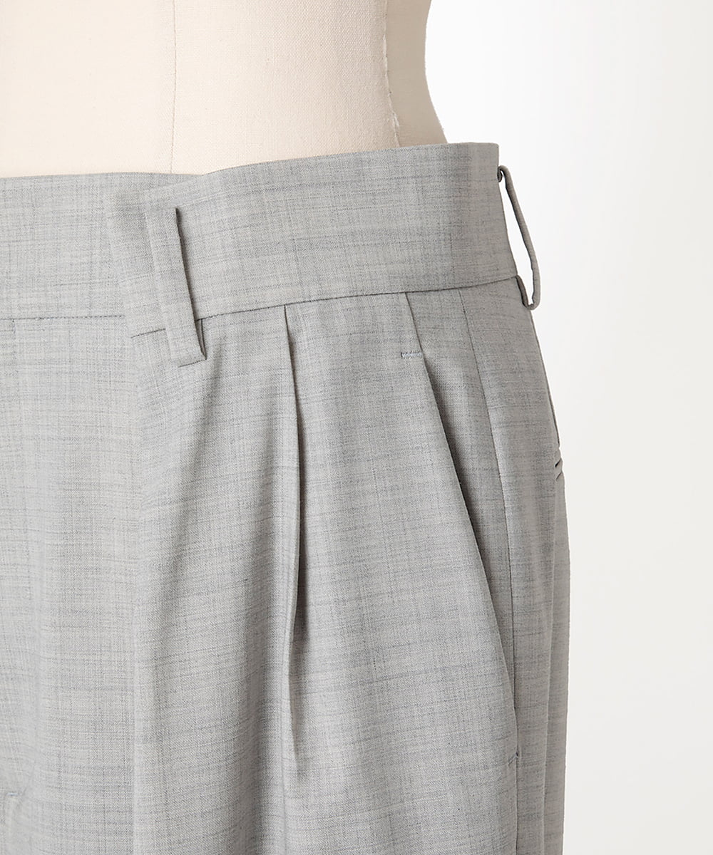 EAUVIRE ワイドテーパードパンツ ライトグレー