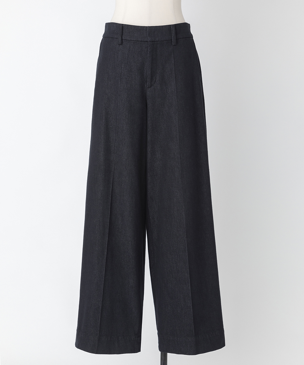 EAUVIRE ワイドレッグパンツ ブラック