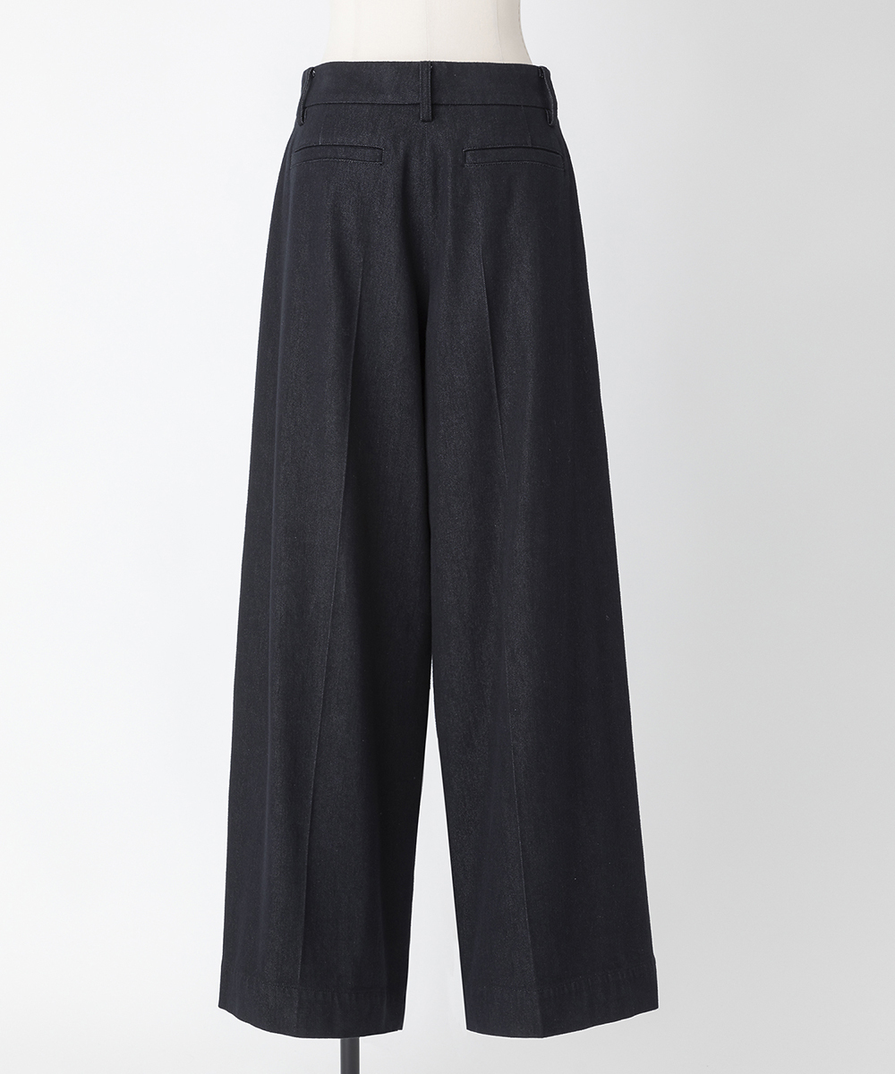 EAUVIRE ワイドレッグパンツ ブラック