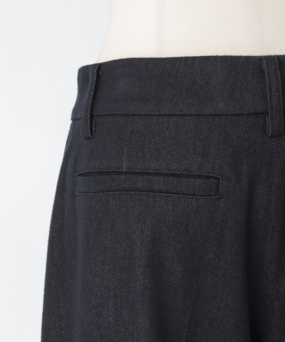 EAUVIRE ワイドレッグパンツ ブラック