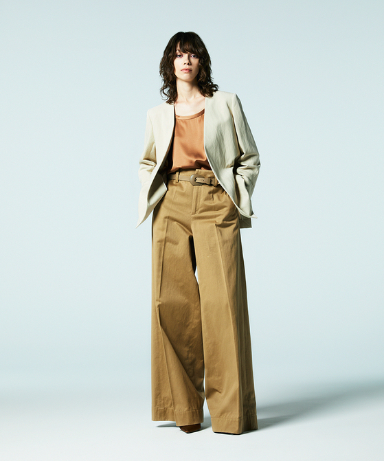 EAUVIRE ワイドレッグパンツ ピンク