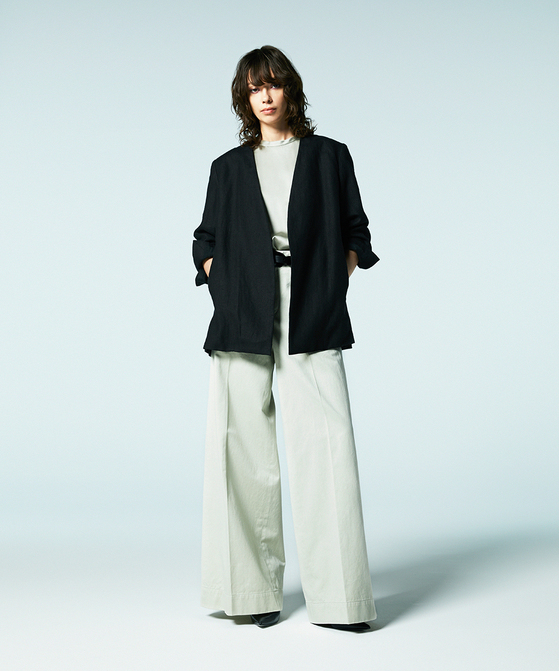 EAUVIRE ワイドレッグパンツ ピンク