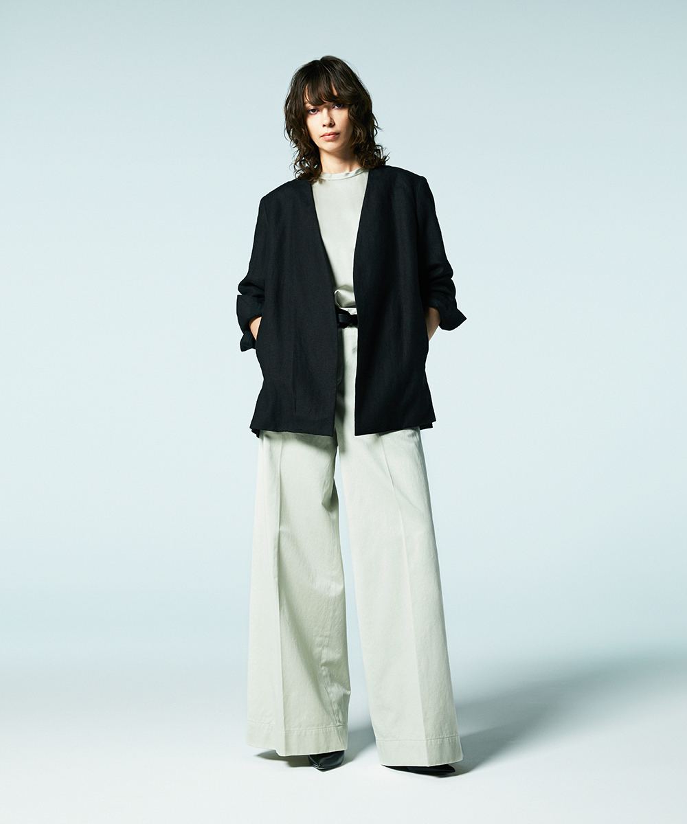 EAUVIRE ワイドレッグパンツ ピンク